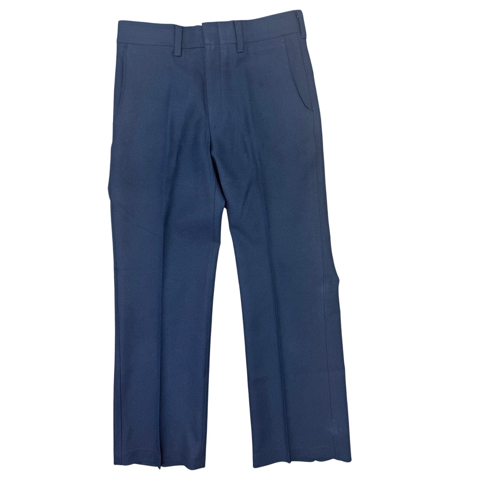 Vintage 80s Men's Medium Disco Slacks Navy Wide Leg Sears Kings Road 30" Inseam