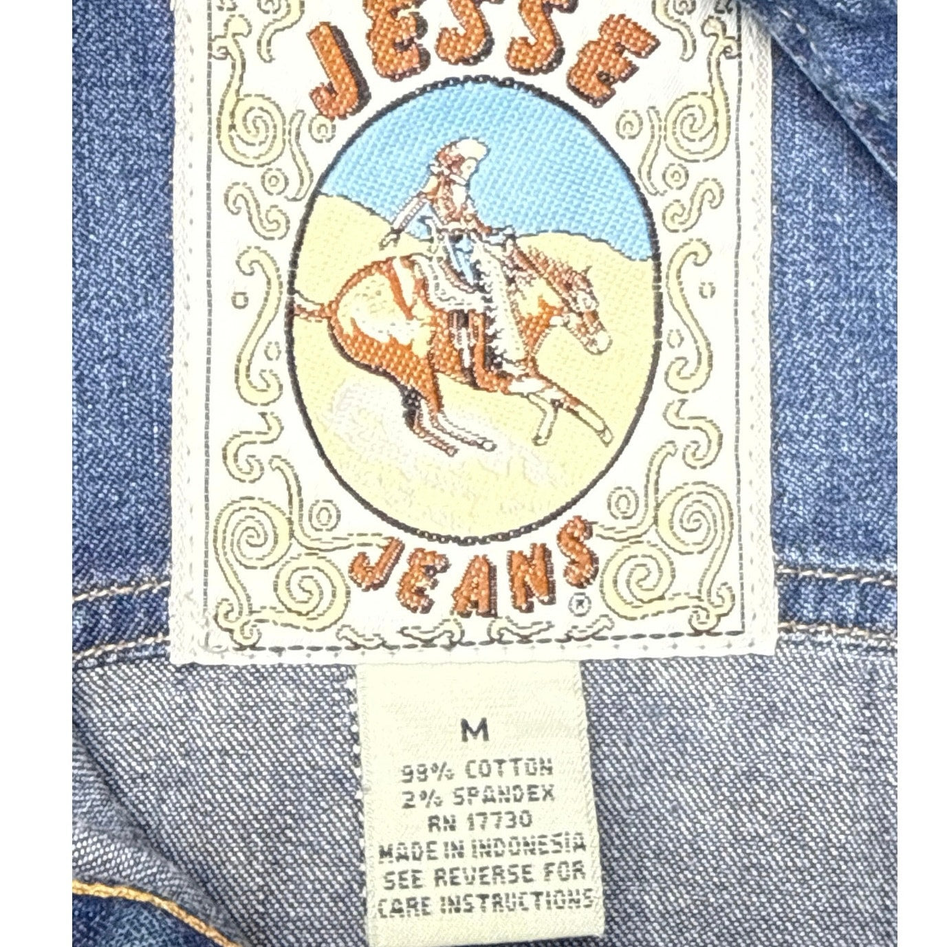 Jessie Jeans Denim Shirt Dress Button Front Tie Back Women's Medium