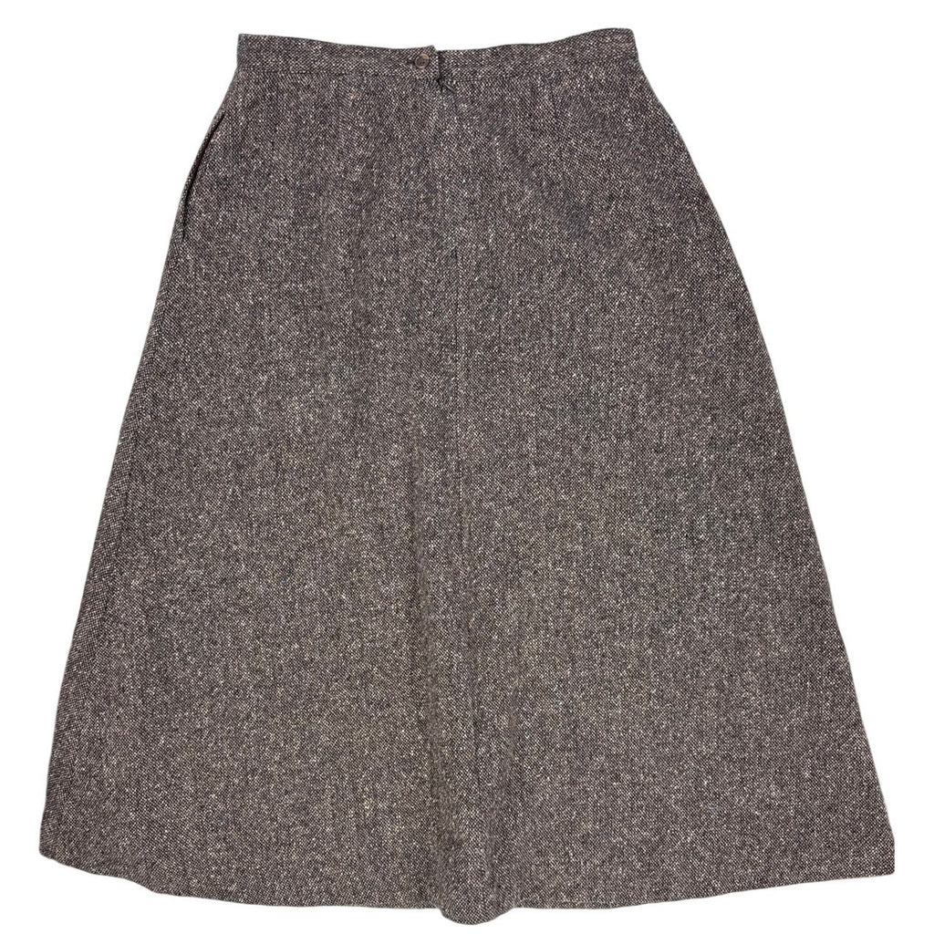 Vintage 90s Orvis Brown Tan Blue Tweed Maxi Skirt Women’s 10