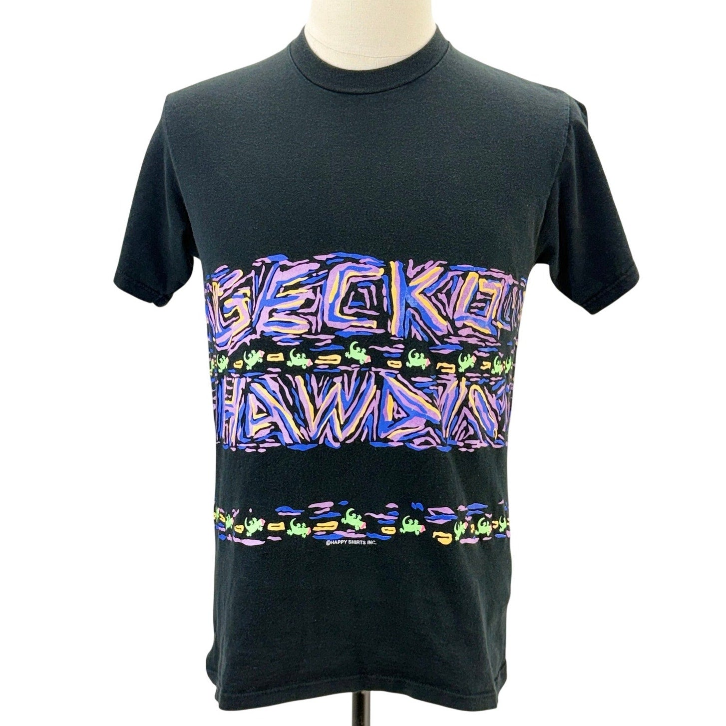 Vintage Gecko Hawaii Graphic T Shirt USA Made Surf Skate Men's Medium