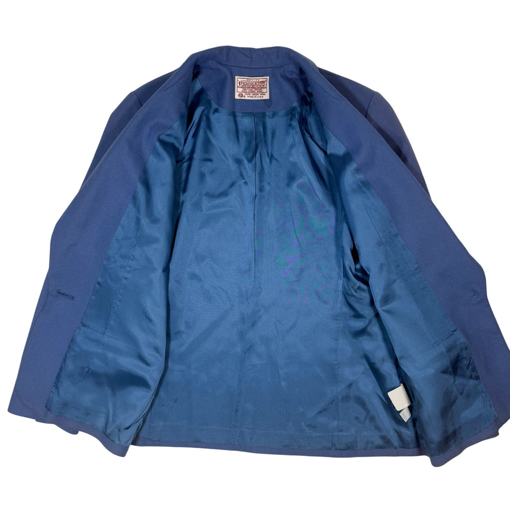 Vintage 80s Pendleton Wool Blazer Sky Blue USA Lined Jacket Women's 6P