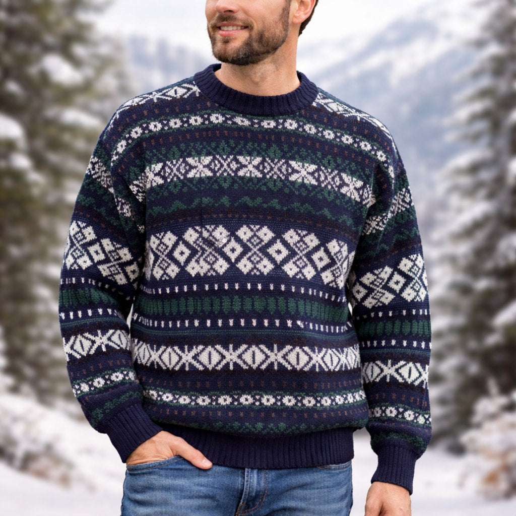 Mens 90s Fair Isle Sweater
