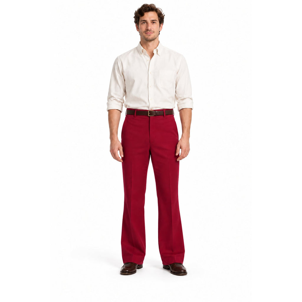 Vintage 70s Farah Wine Polyester Knit Pants Women's 31x33 USA Made