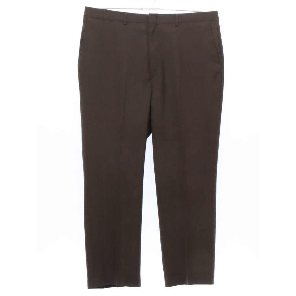 Vintage 1990s Haggar Men's Brown Wool Blend Dress Pants 38x28