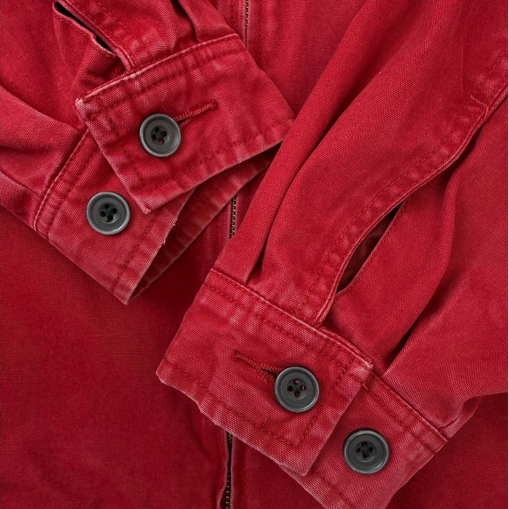 GAP Men's Red Cotton Zip Jacket Large Casual Lightweight Bomber Coat