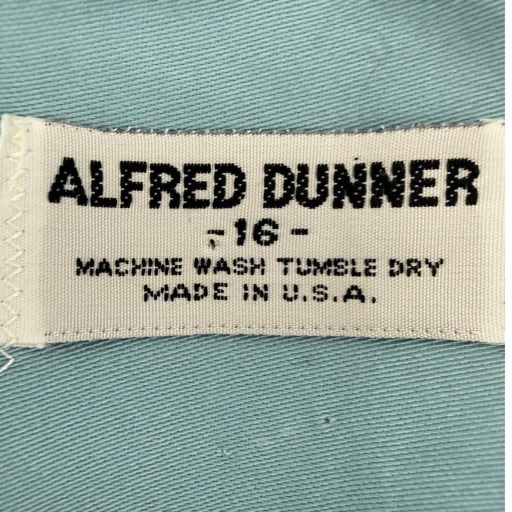 Vintage 80s Alfred Dunner Women's Light Blue Blazer Jacket Size 16 USA 44 Chest