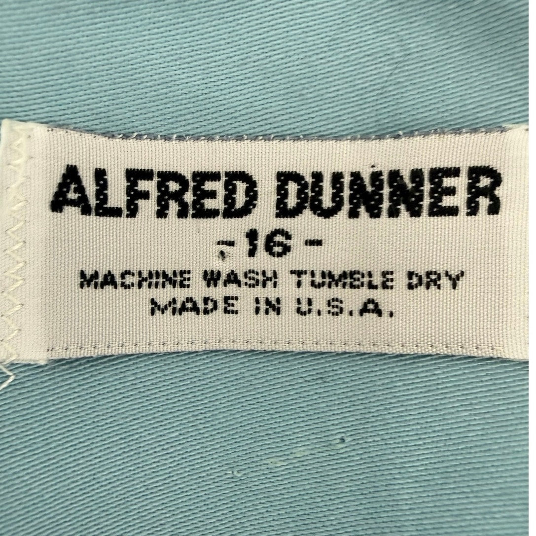 Vintage 80s Alfred Dunner Women's Light Blue Blazer Jacket Size 16 USA 44 Chest