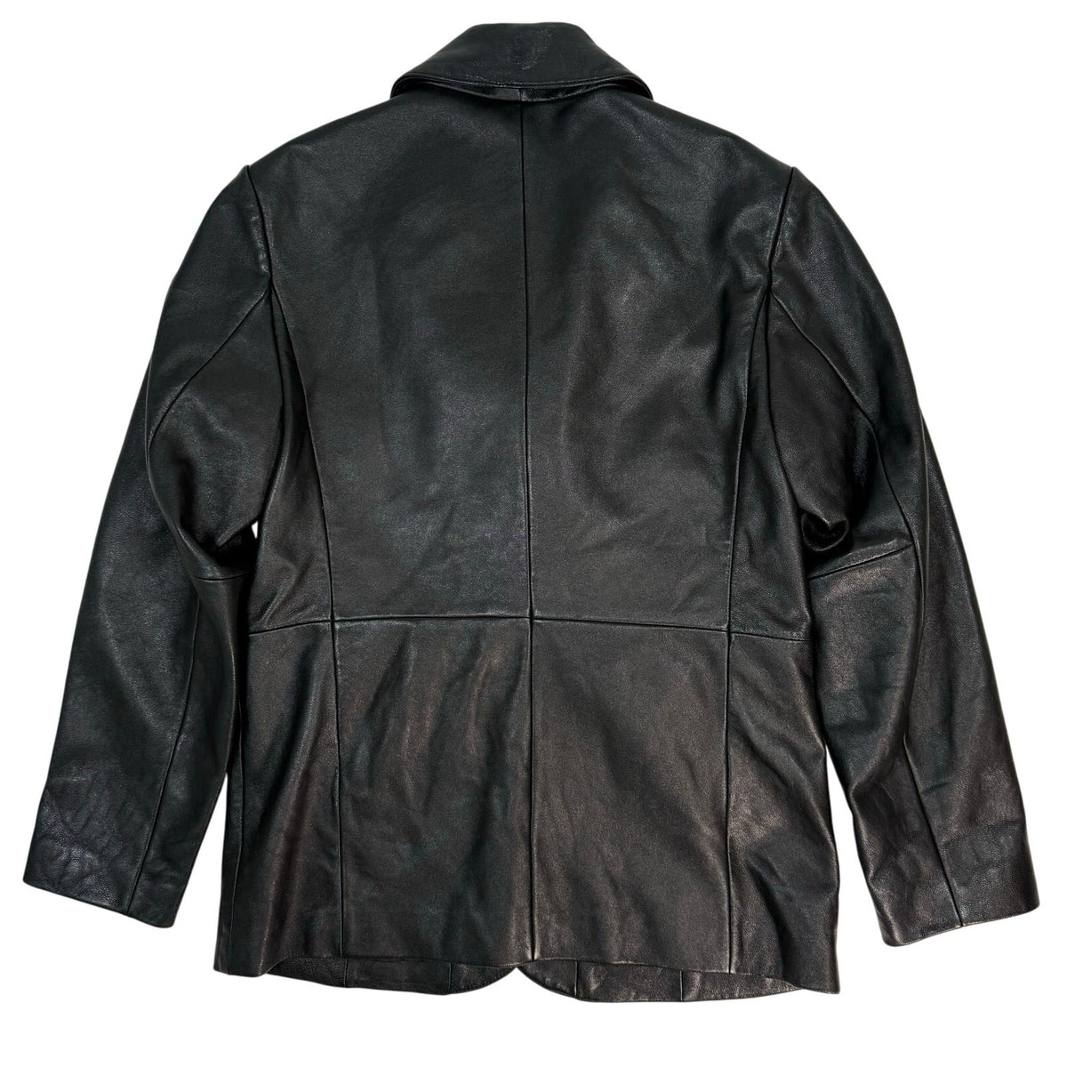 Vintage 90s Women's Medium Black Lambskin Leather Jacket Dunne & Cole