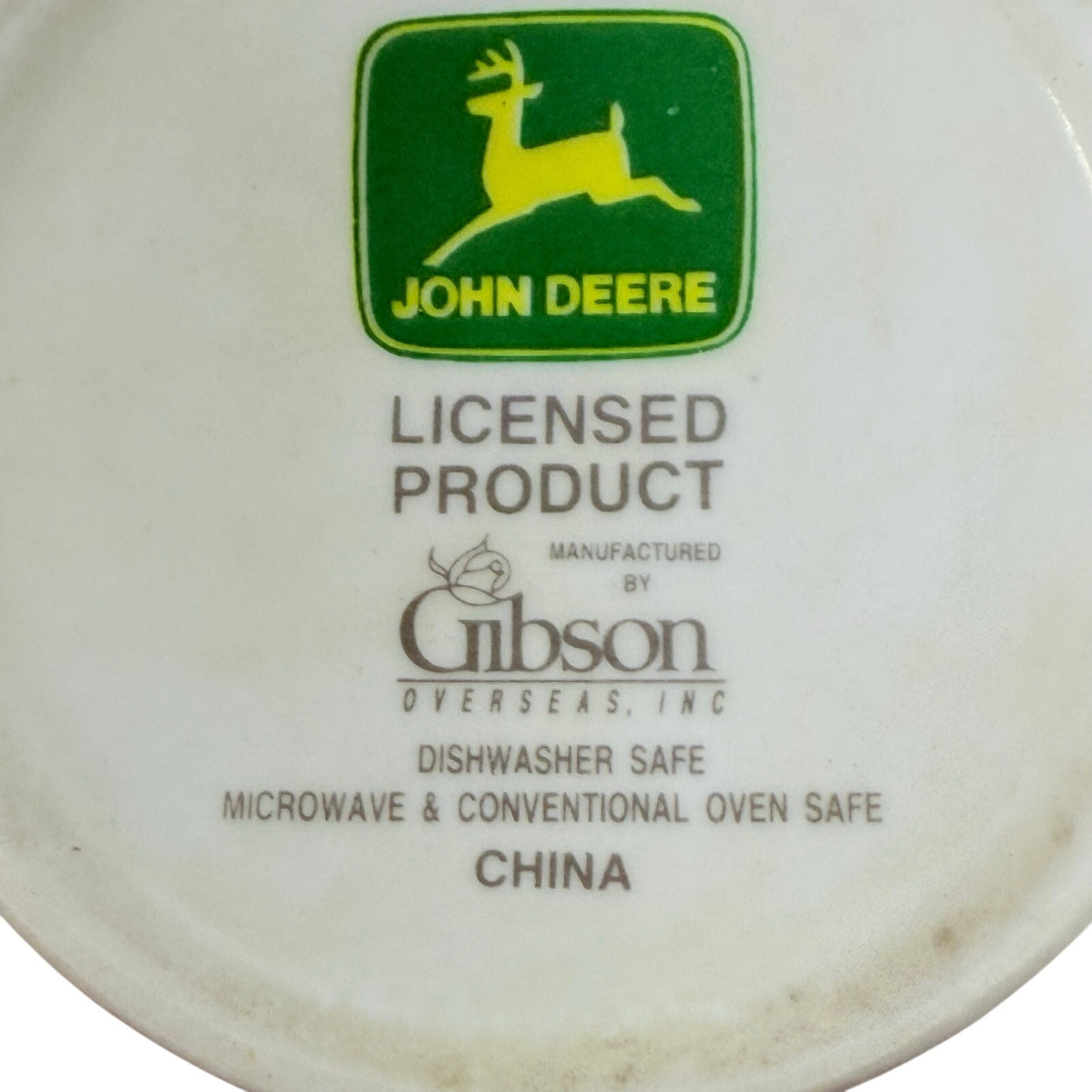 Vintage John Deere Coffee Mug Reindeer Cultivator Farm Tractor Vintage Ceramic