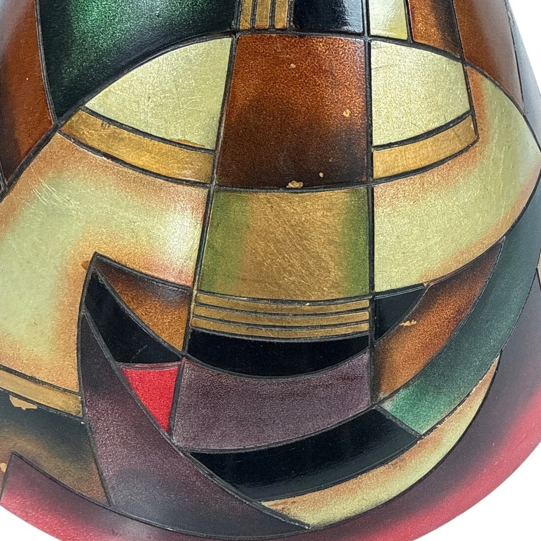 Vintage 80s Alexander Kalifano Post Modern Geometric Art Deco Lamp Shade 17.5”