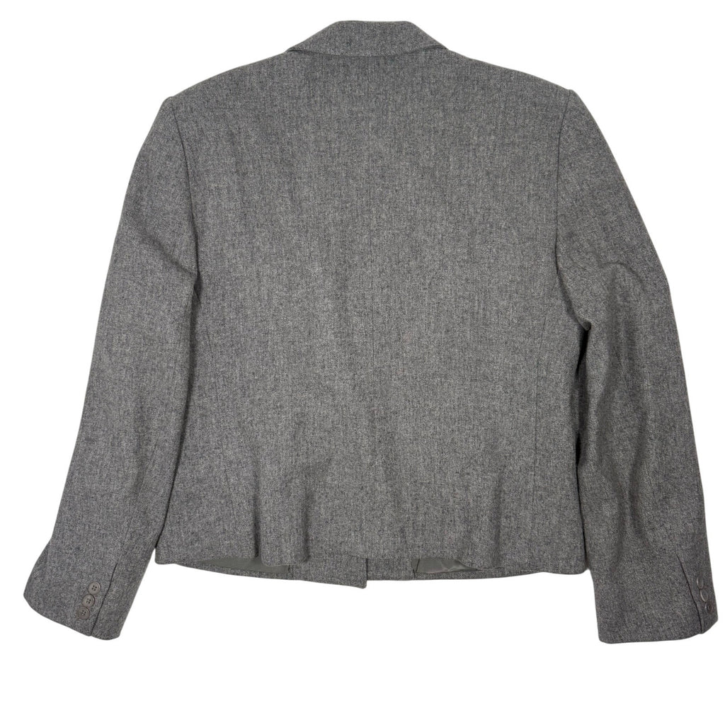 Vintage 80s Evan-Picone Wool Gray Skirt Suit Set USA Made Women's 14