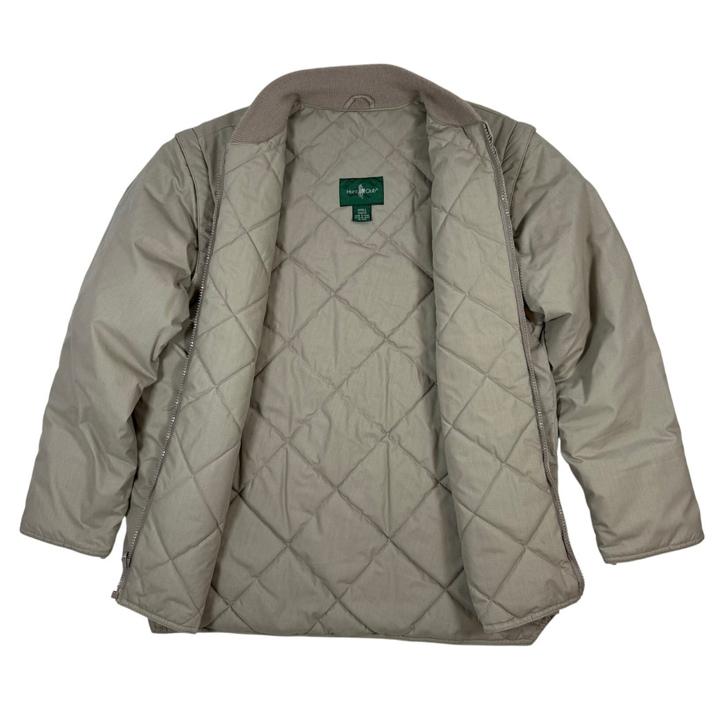 Vintage 90s Men's Small Quilted Jacket Converts to Vest Hunt Club