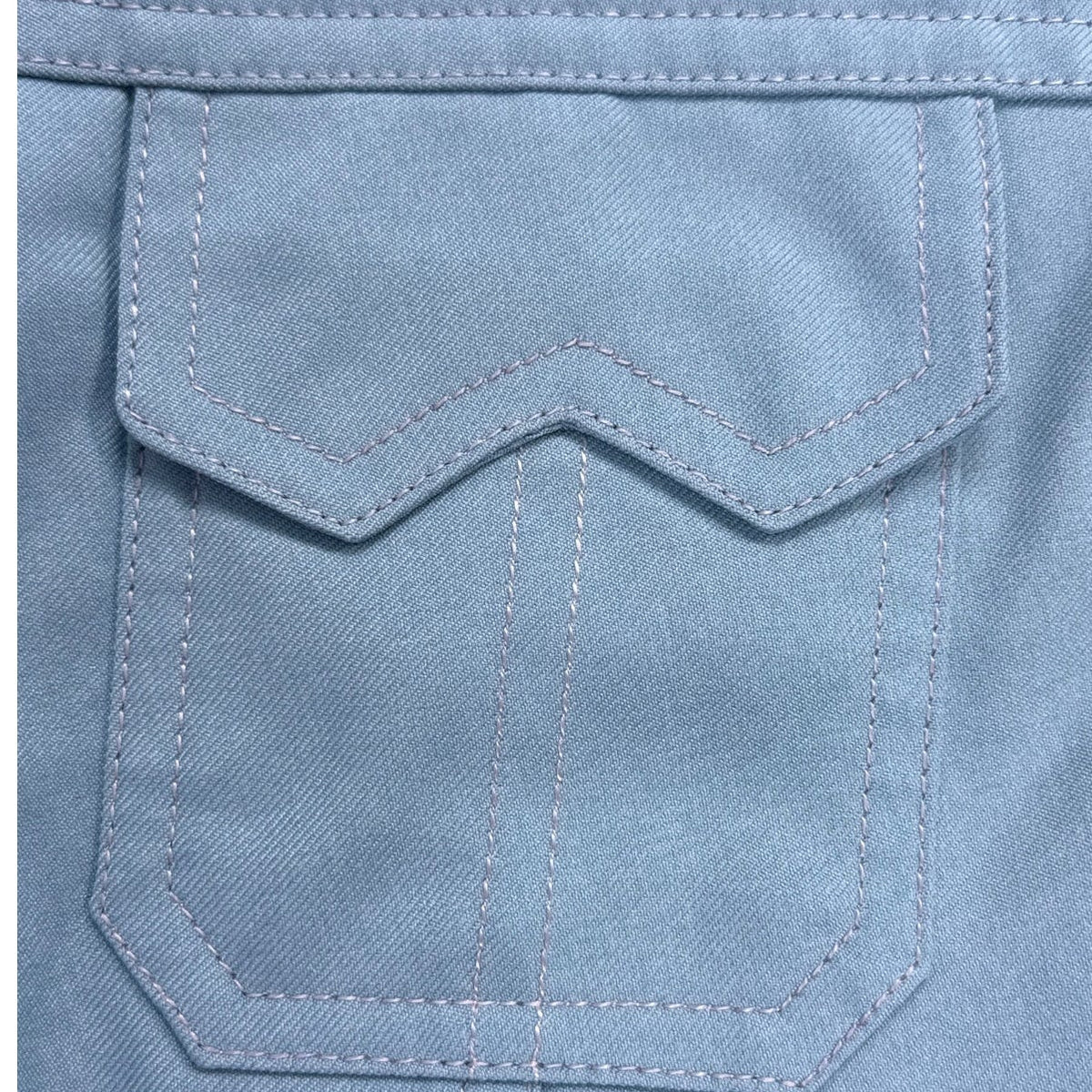 Vintage 70s John Pomer Sky Blue Polyester Leisure Suit Men’s 42 Jacket 33" Waist
