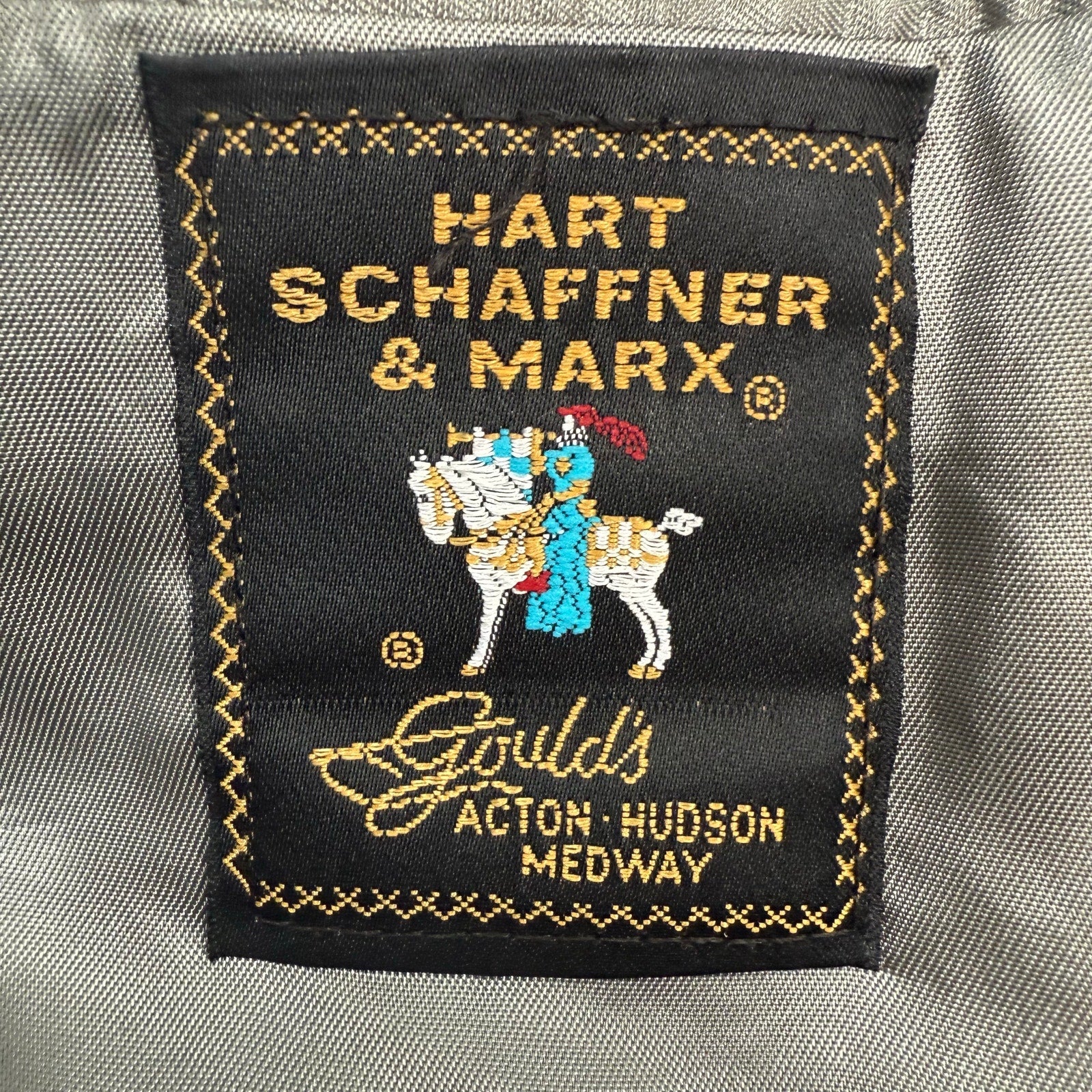 Vintage 80s Men's 39R Teal Blazer Jacket Brass Buttons USA Hart Schaffner Marx