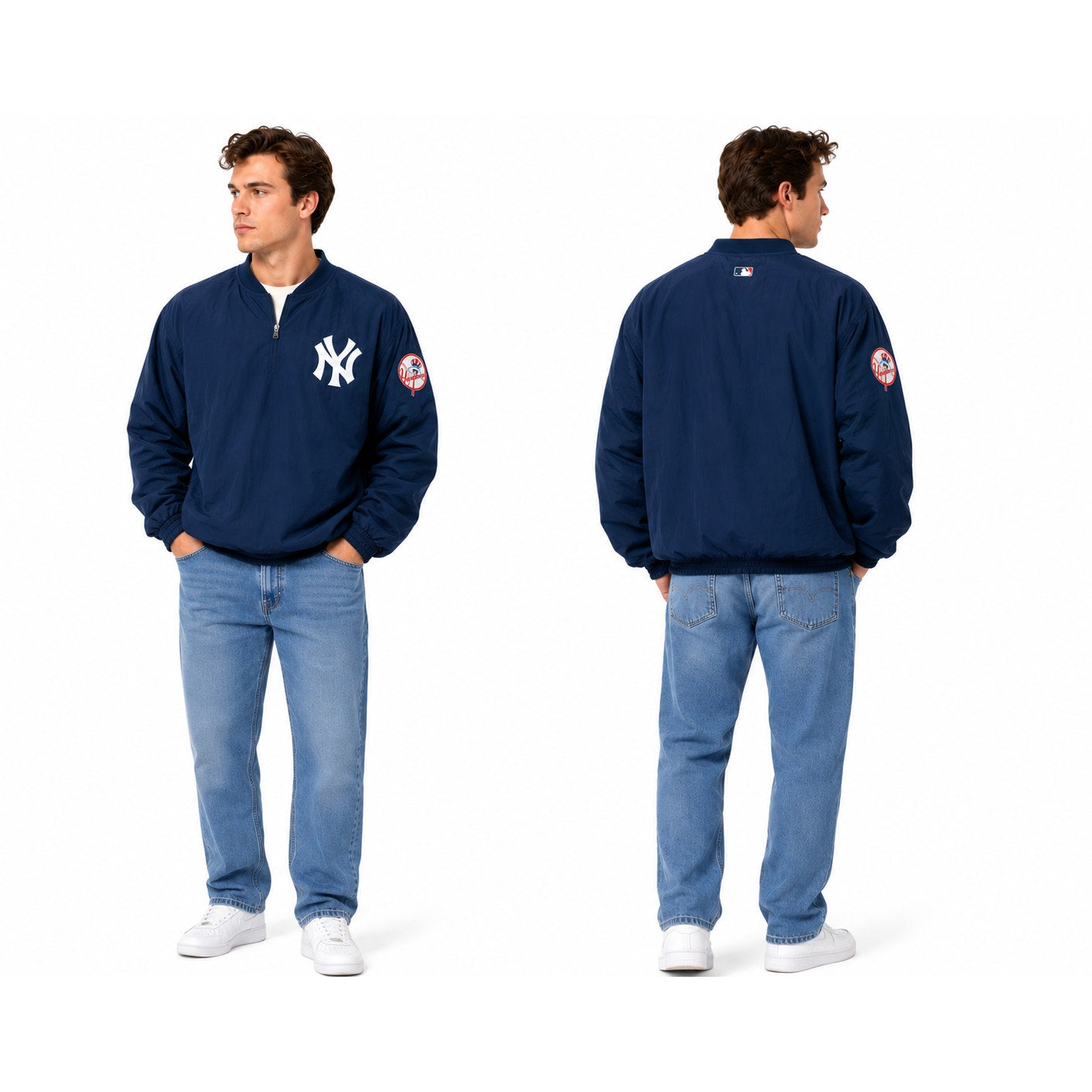 Majestic New York Yankees Authentic Collection Quarter Zip Pullover XL
