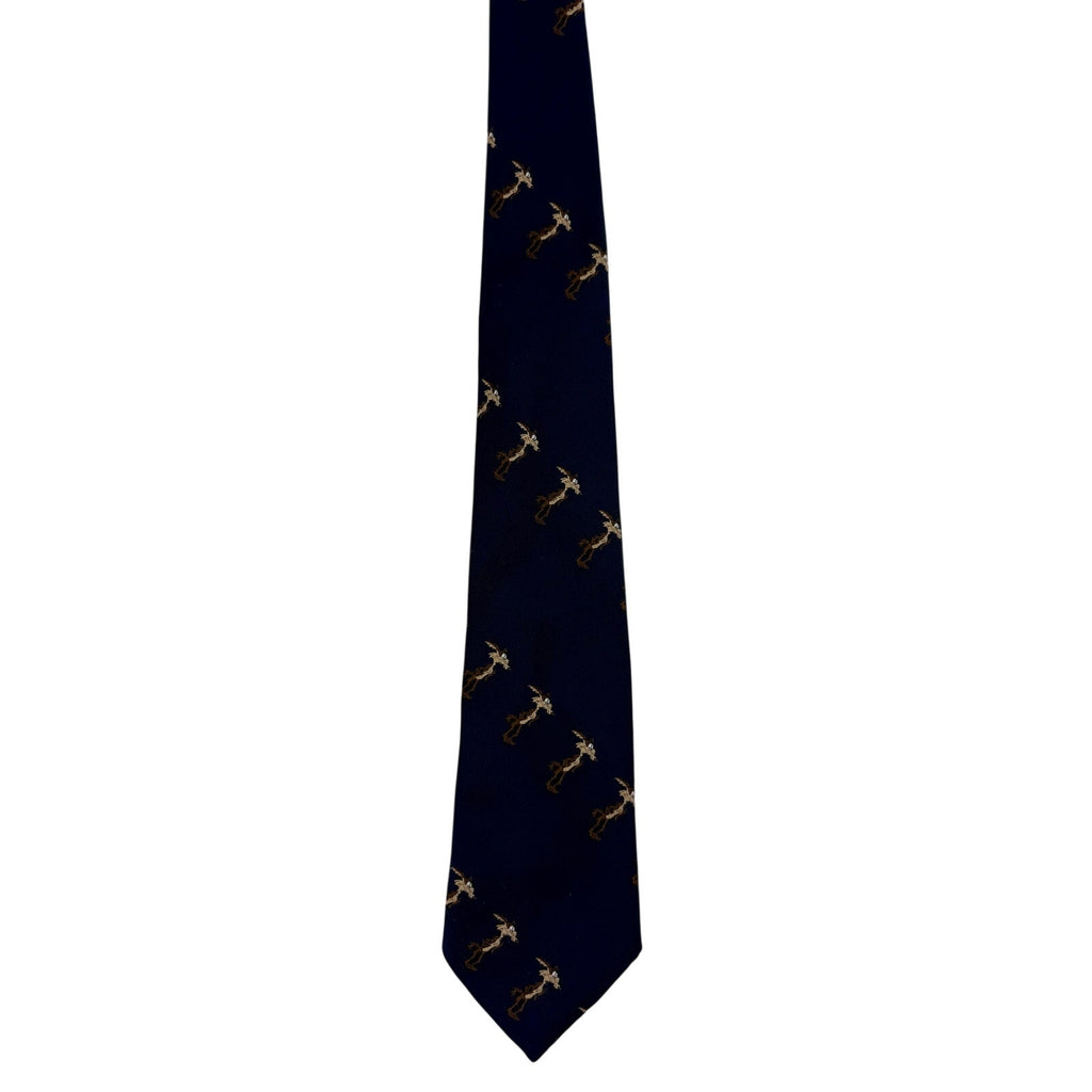 Vintage 90s Sears Looney Tunes Wile E Coyote Navy Blue Necktie