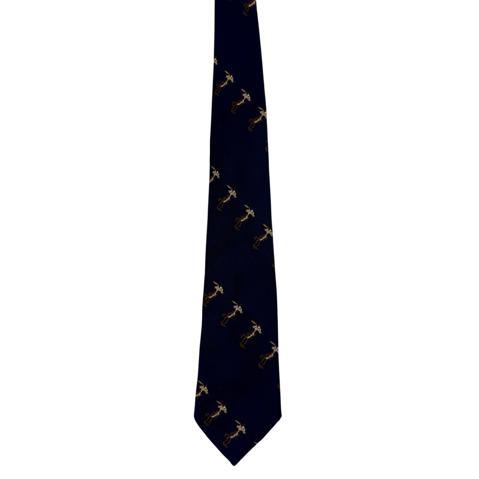 Vintage 90s Sears Looney Tunes Wile E Coyote Navy Blue Necktie