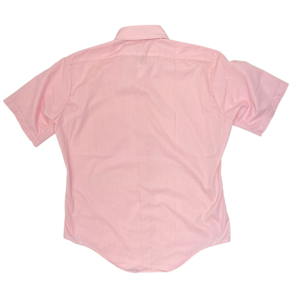Vintage 70s Arrow Kent Pink Short Sleeve Button Front Shirt Men's Large