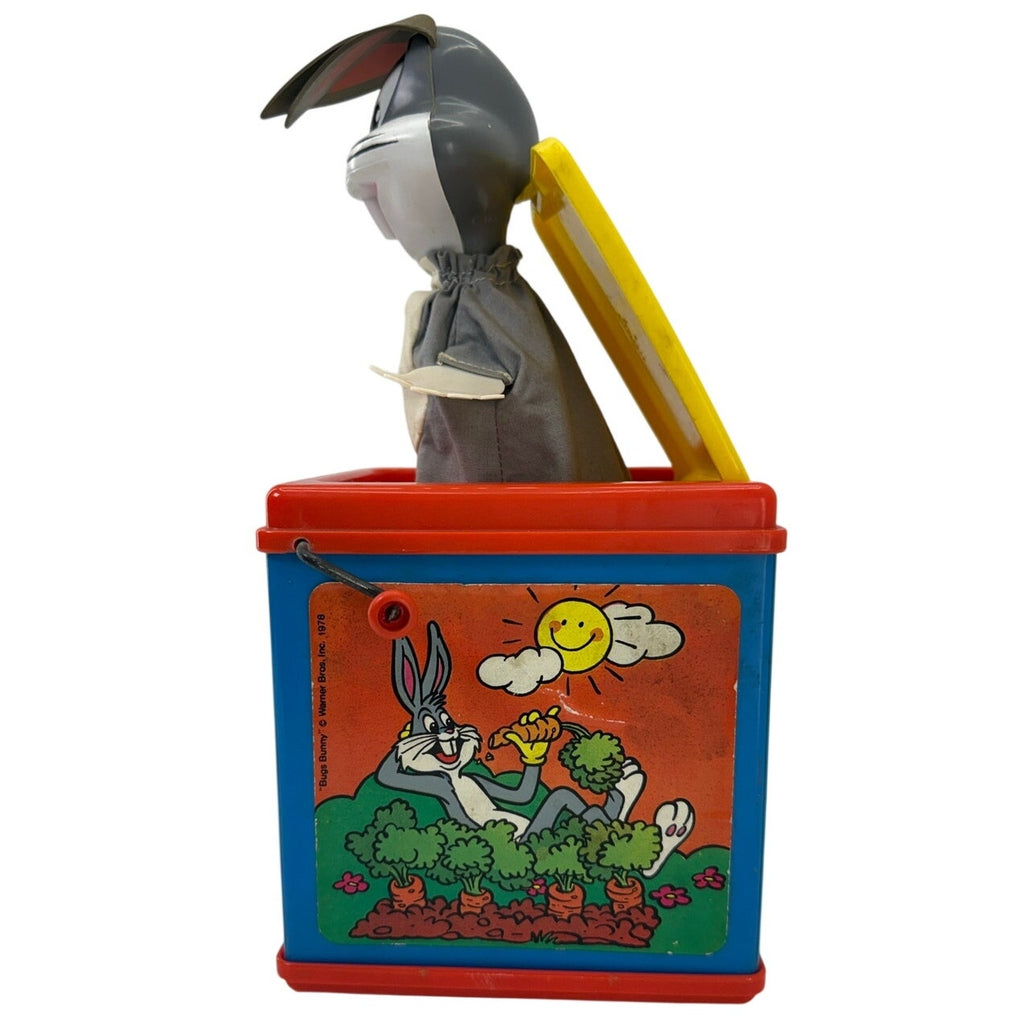 Vintage 1976 Mattel Bugs Bunny Music Box Jack in the Box Looney Tunes