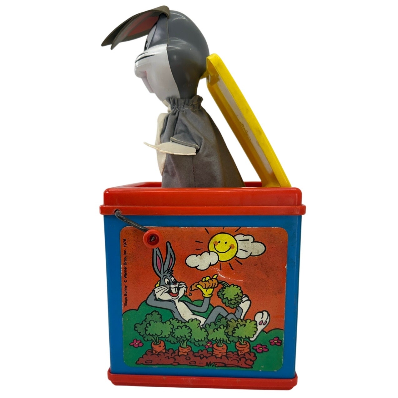 Vintage 1976 Mattel Bugs Bunny Music Box Jack in the Box Looney Tunes