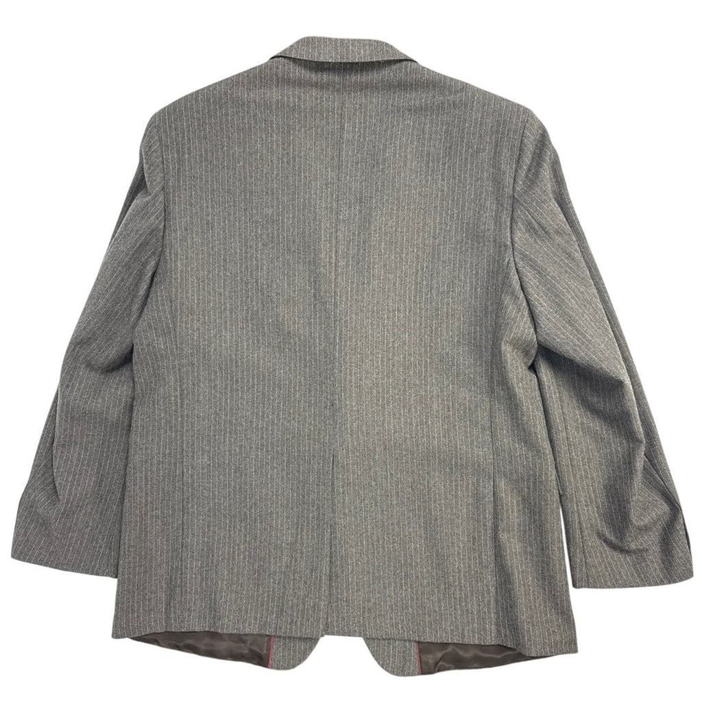 Vintage 1970s Saint Ives Brown Gray Pinstripe Wool 2 Piece Suit Men’s 46R