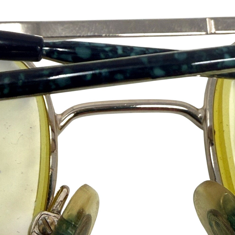 Vintage 90s Men's Frames Looking Glass 8019 Aviator Sunglasses Gold Gray 56-18 145