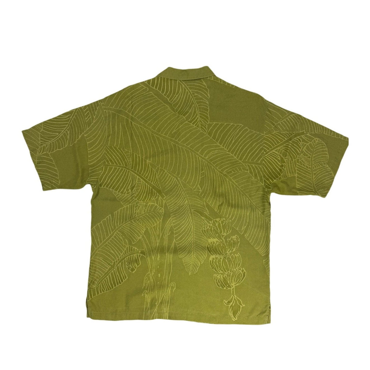 Vintage 90s Tommy Bahama Olive Green Silk Shirt Men’s Medium Chest 46”