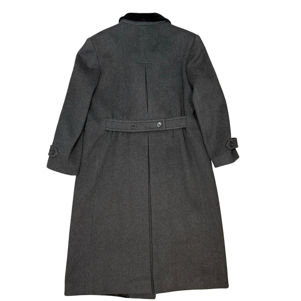 Vintage 90s Women's 14 Karen Gray Wool Cashmere Trench Coat