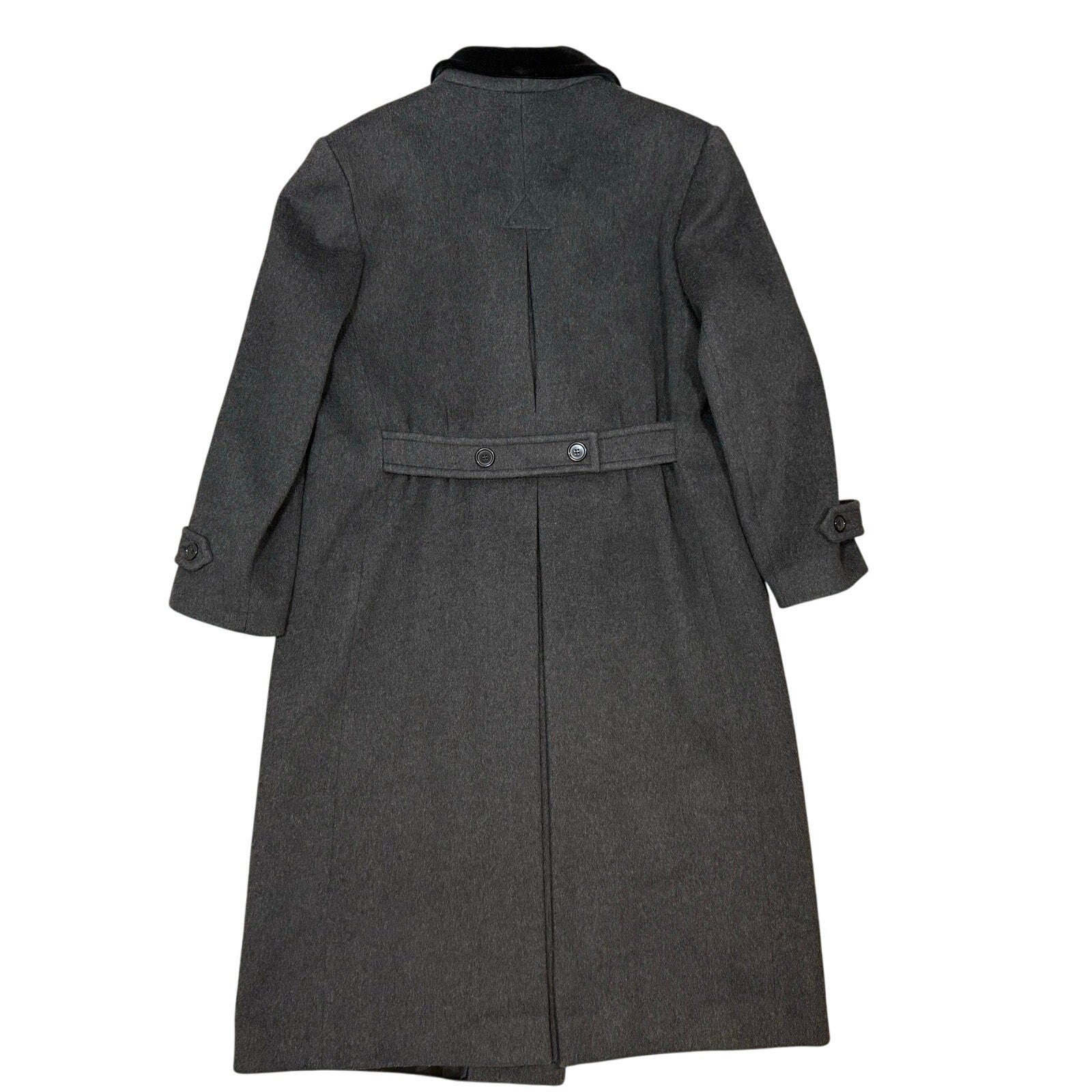Vintage 90s Women's 14 Karen Gray Wool Cashmere Trench Coat