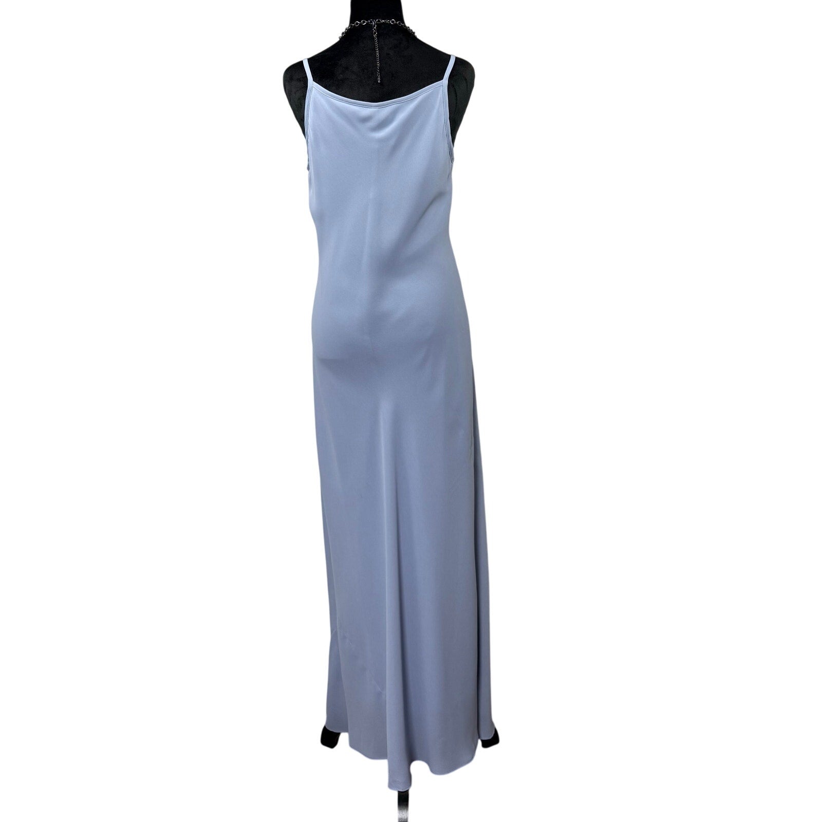 Vintage 90s Alyn Paige Lavender Blue Slip Maxi Dress USA Women's 9/10