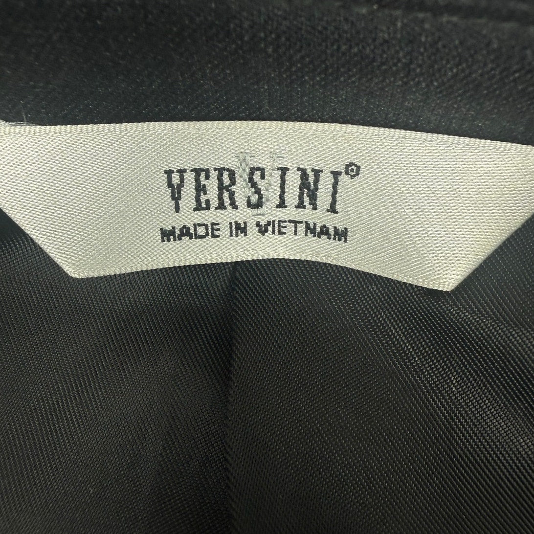 Versini Men's Charcoal Wool Blazer 42 Short 3 Button Suit Jacket