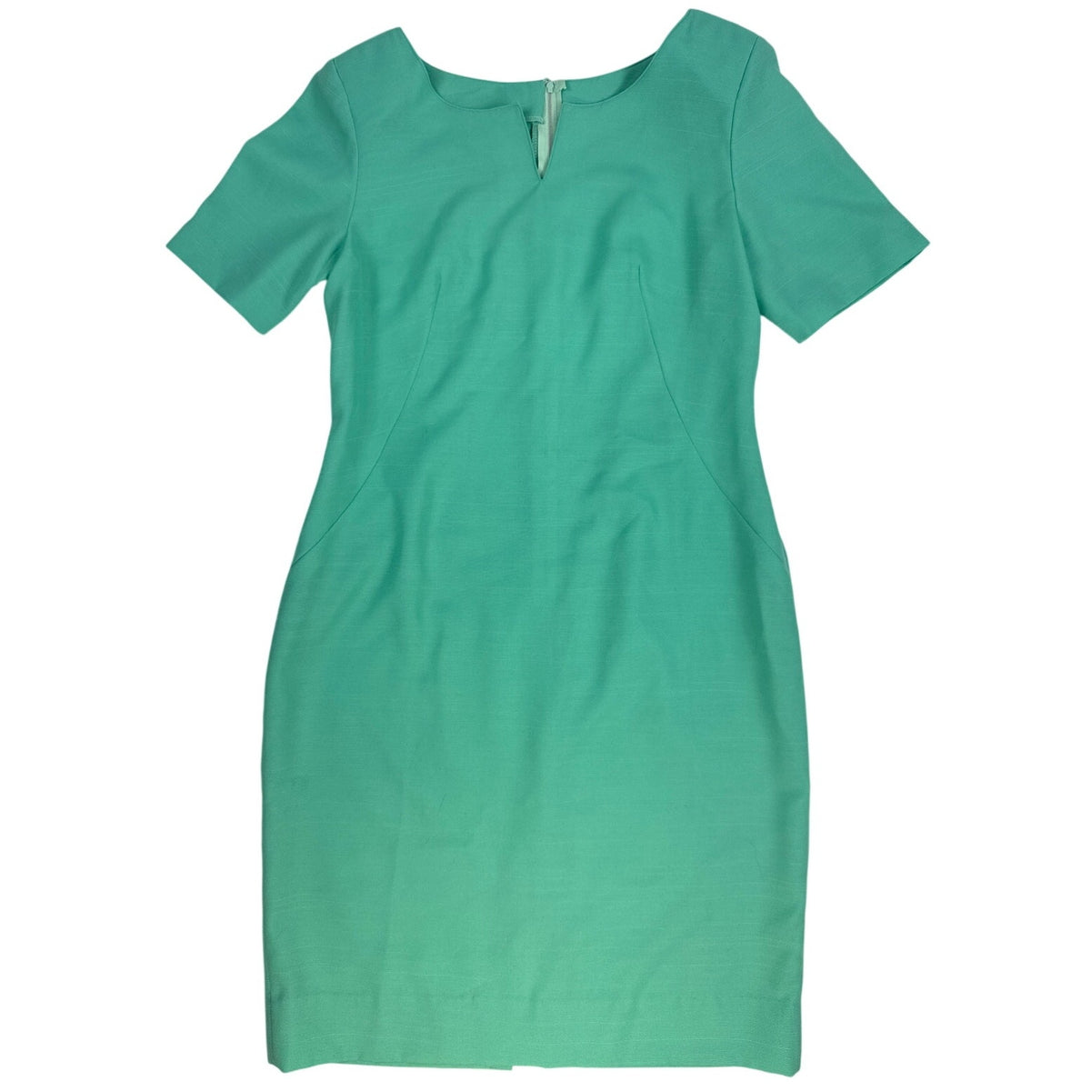 Vintage 1980s Mint Green Shantung A-Line Midi Dress Womens Small