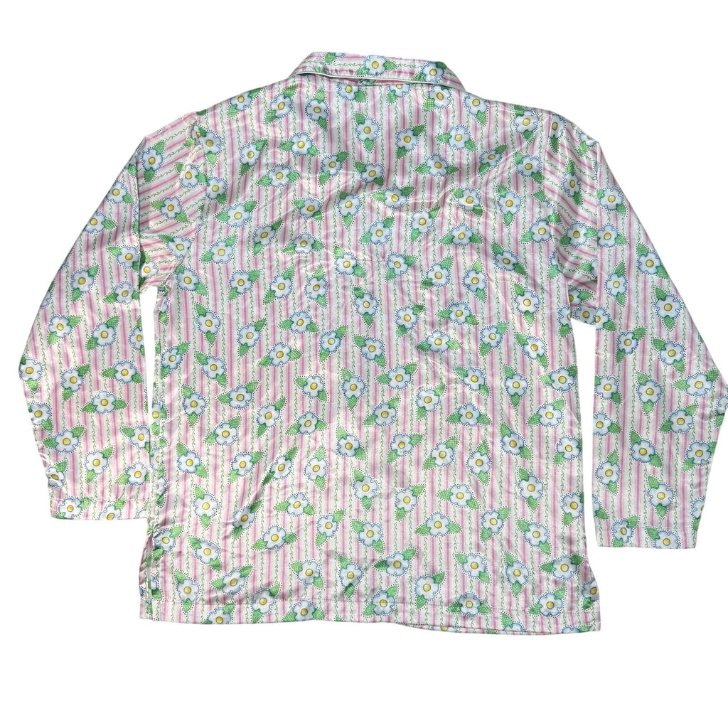 Vintage 90s Women's Small Pajama Set by Mary Engelbreit Floral Stripe Sleepwear
