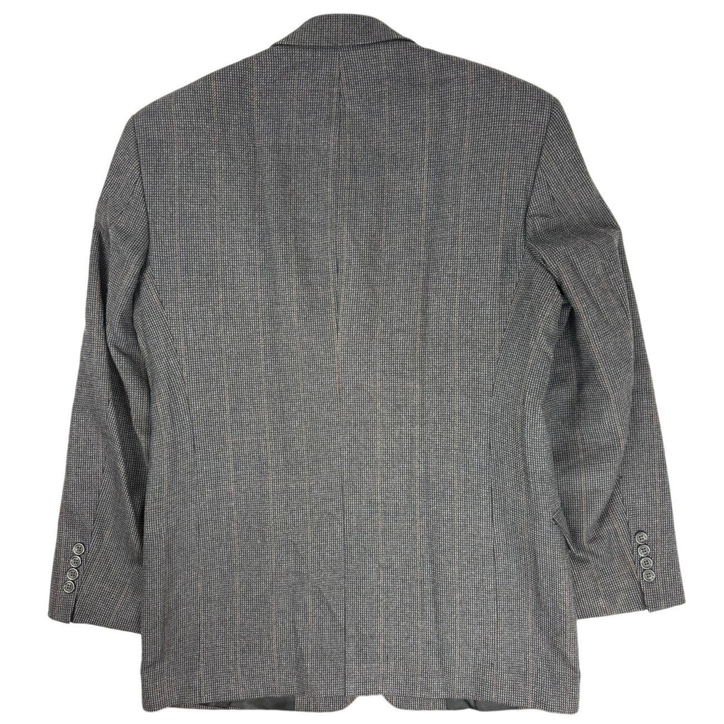 Vintage 90s Stafford Men's Gray Wool 3 Button Blazer Sport Coat 38R