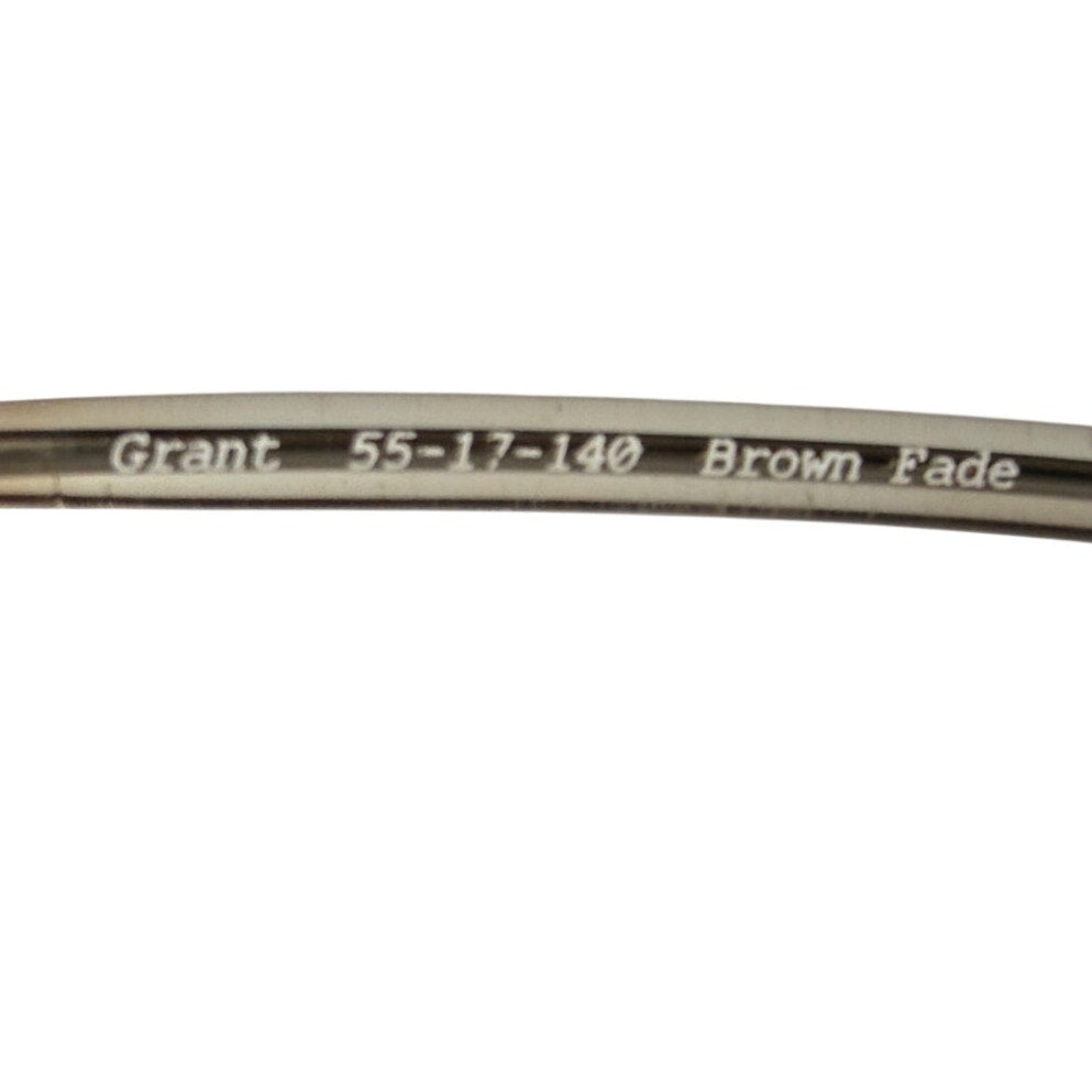 Grant Brown Fade Double Bridge Aviator Eyeglass Frames 55-17-140 Y2K