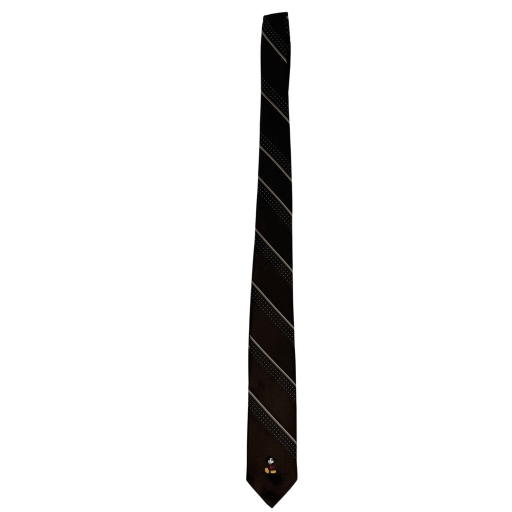 Vintage 1970s Mickey Mouse Cervantes Brown Striped Men’s Disney Necktie