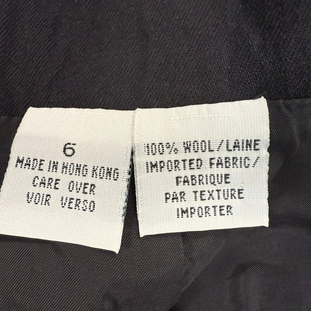Vintage 90s Women's 6 Black Wool Pencil Skirt Anne Klein II Lined