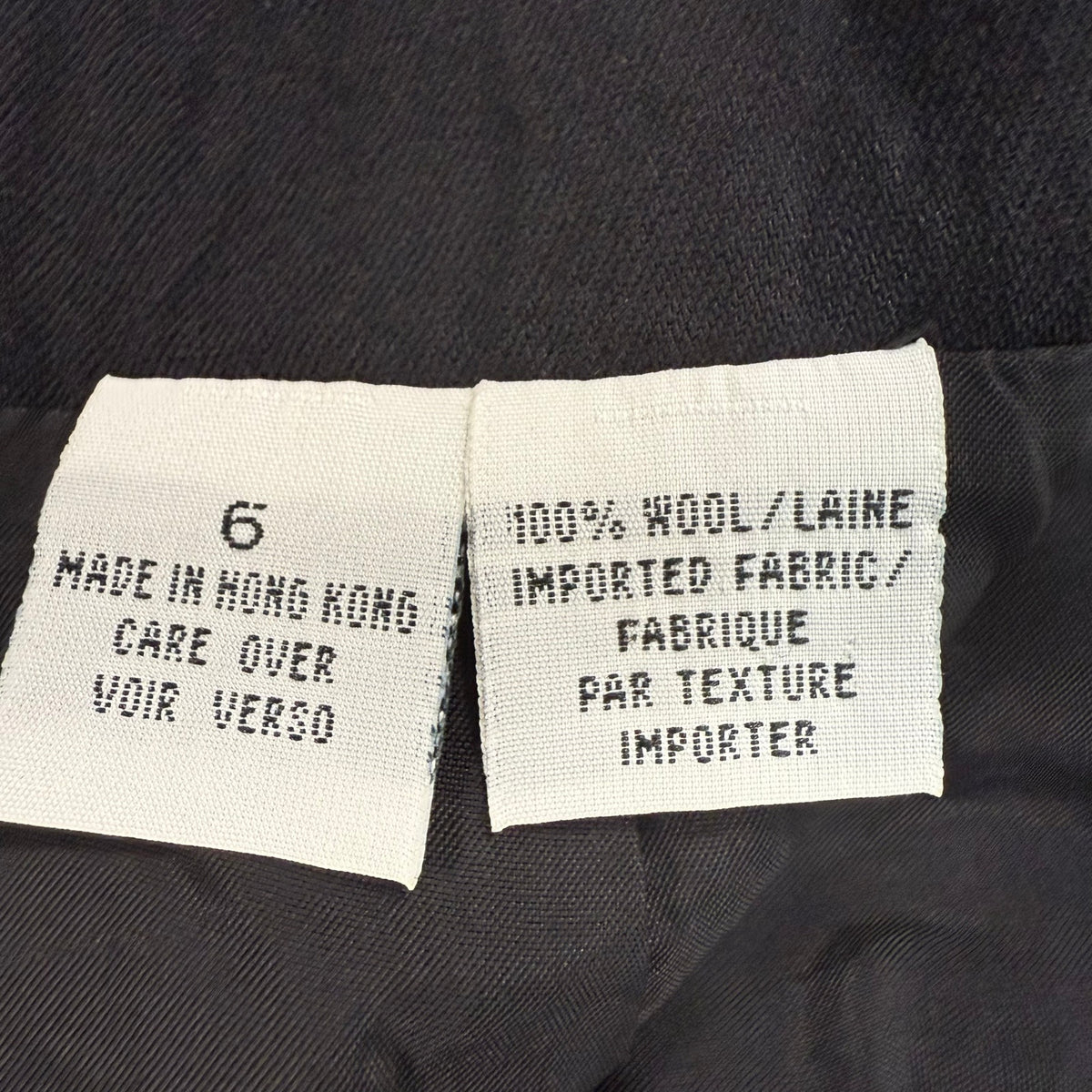 Vintage 90s Women's 6 Black Wool Pencil Skirt Anne Klein II Lined