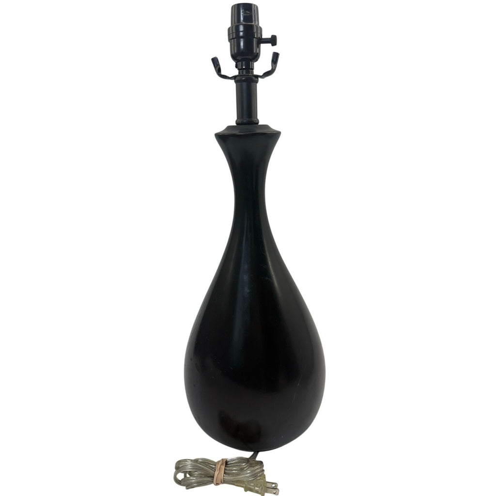 Vintage Black Teardrop Table Lamp 22” Mid Century Modern Style