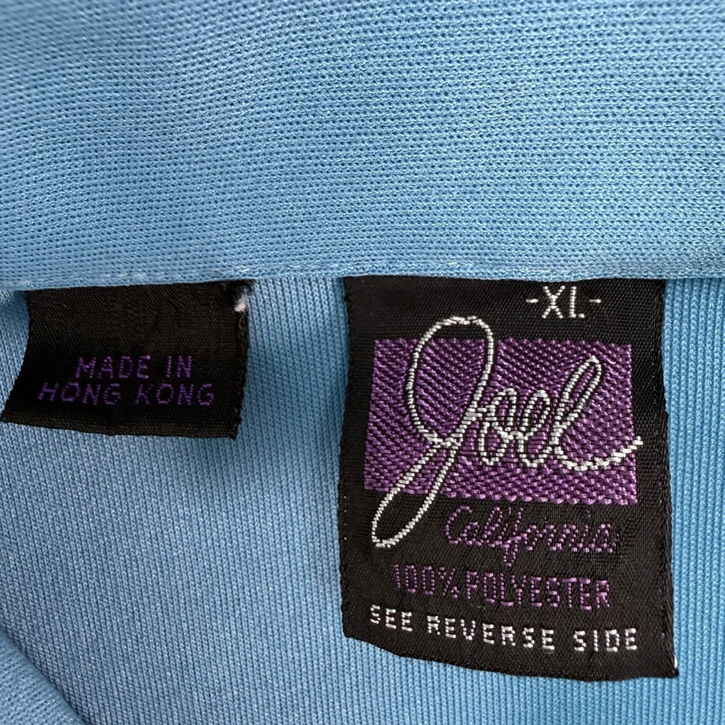 Vintage 70s Joel California Mens XL Sky Blue Dagger Collar Shirt