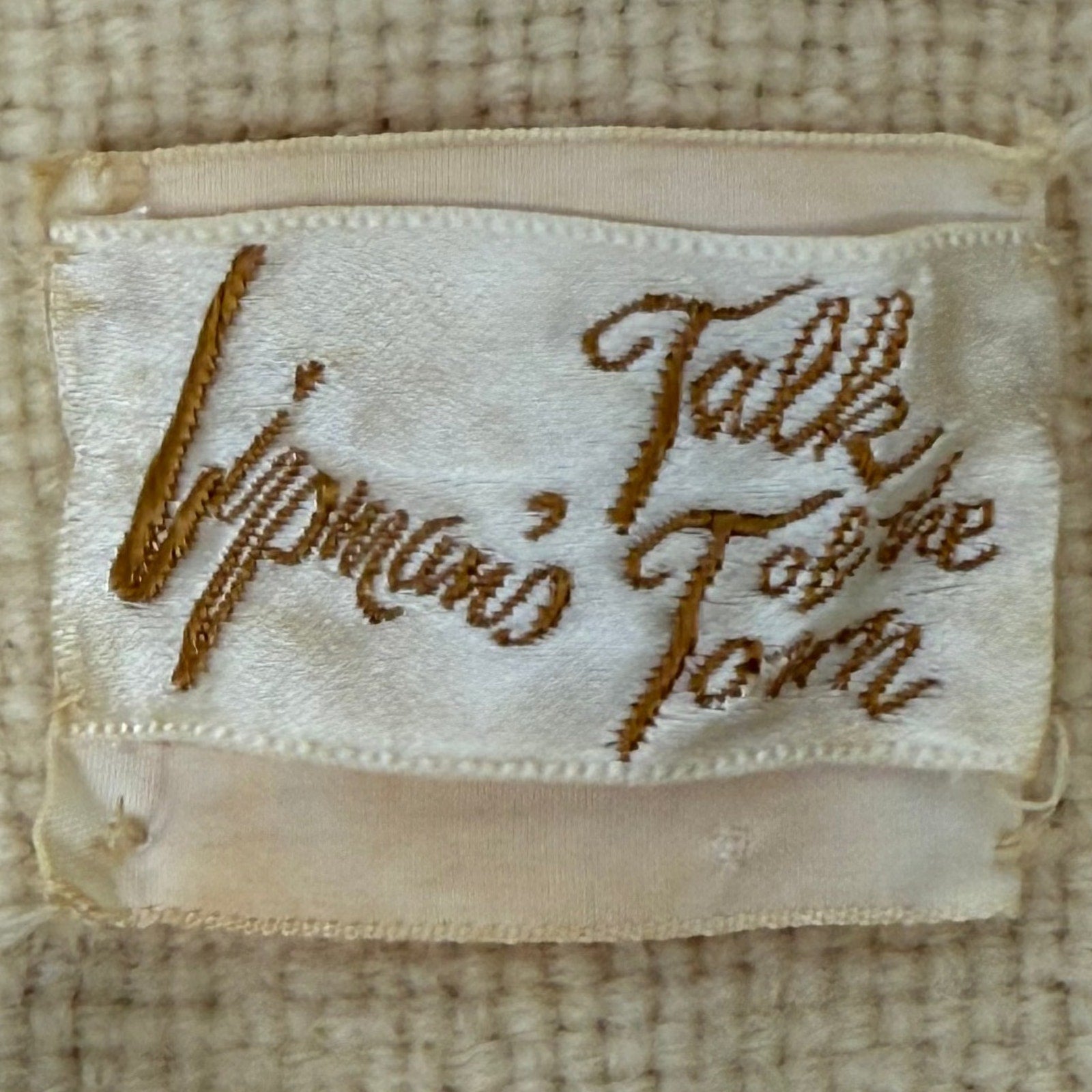 Vintage 1960s Lipman Talk of the Town Women's Medium Boucle Knit Jacket Beige