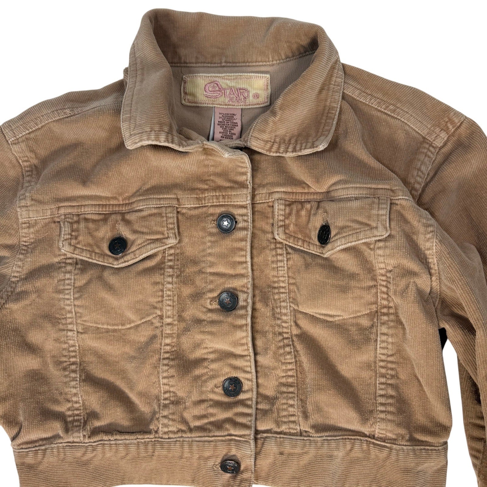 Women’s 00s Corduroy Jacket Small Tan by Star Y2K