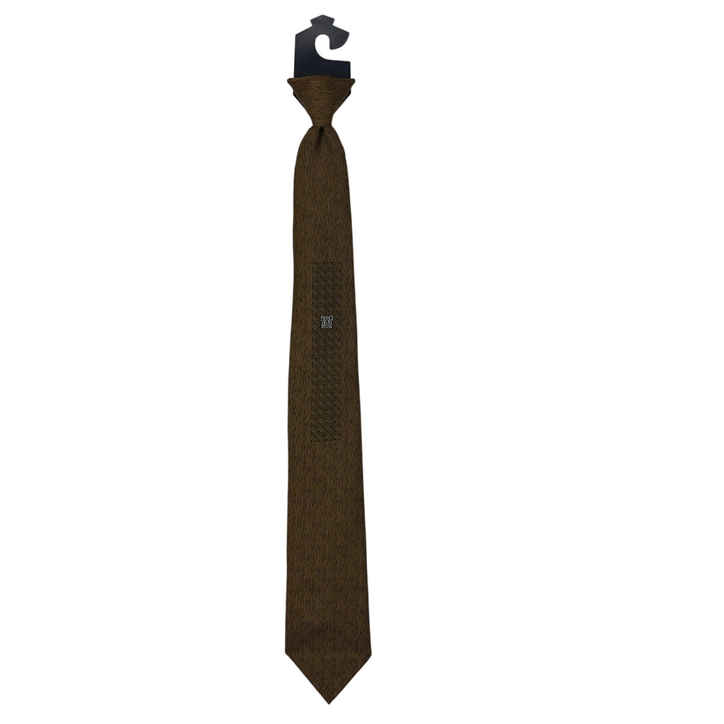 Vintage 60s Towncraft Penneys Olive Green Skinny Snapper Clip-On Tie 17”