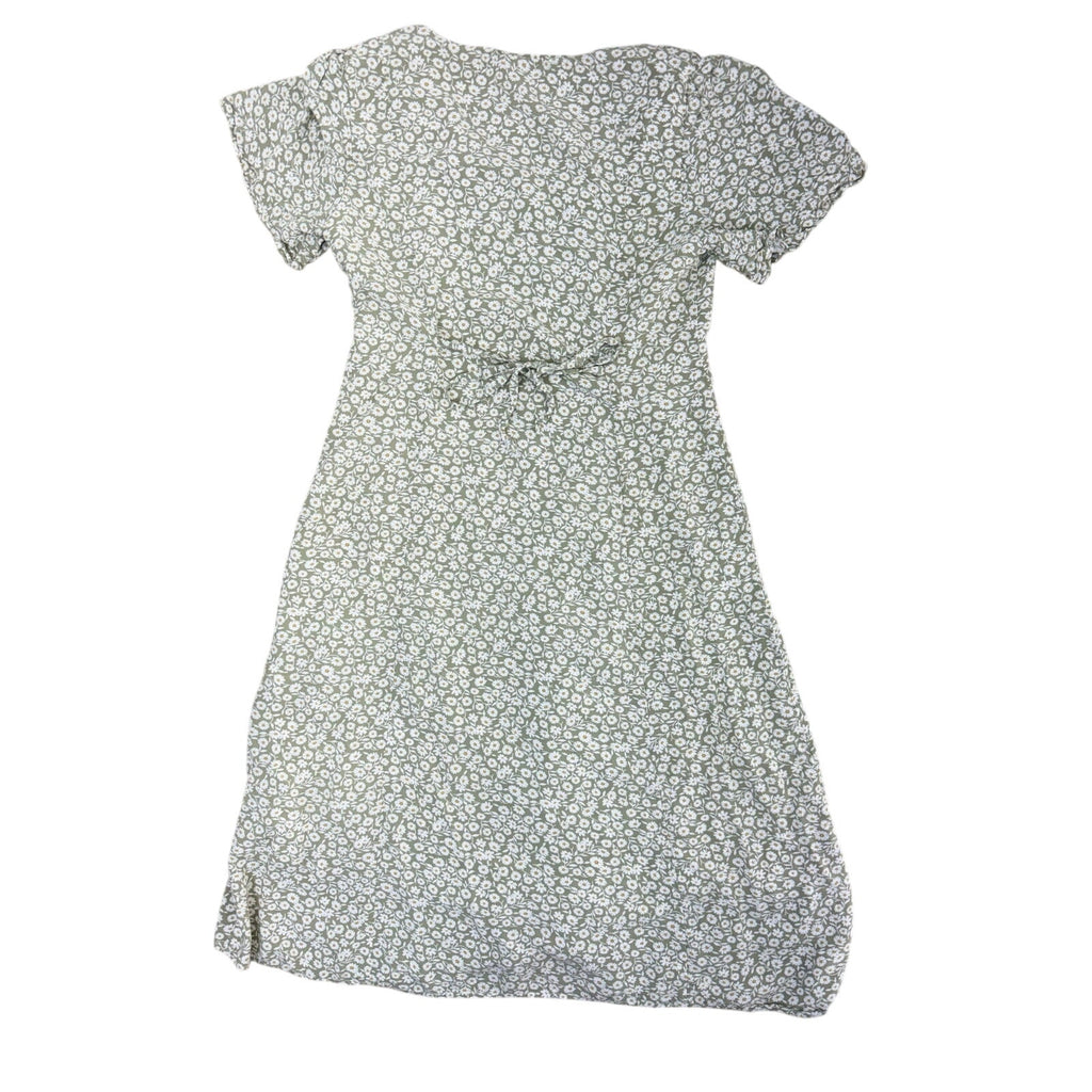 Vintage 90s Women's Small Dress Forum Daisy Print Rayon Button Front Midi