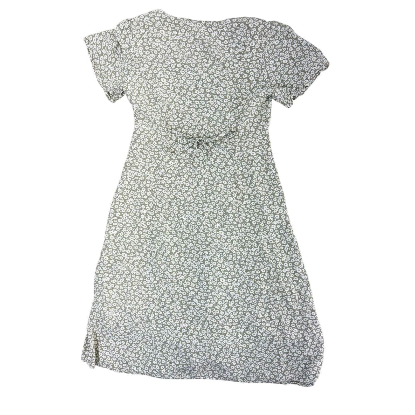Vintage 90s Women's Small Dress Forum Daisy Print Rayon Button Front Midi