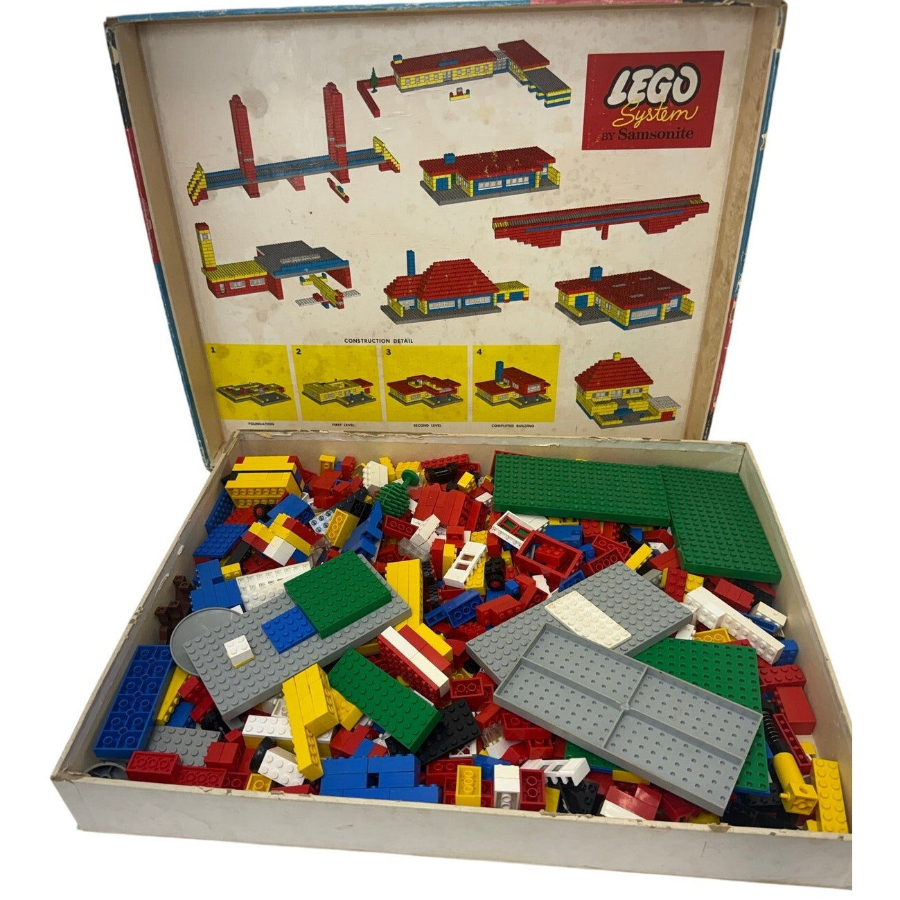 Vintage 60s LEGO Samsonite 717 Junior Constructor Set w Box & Inserts