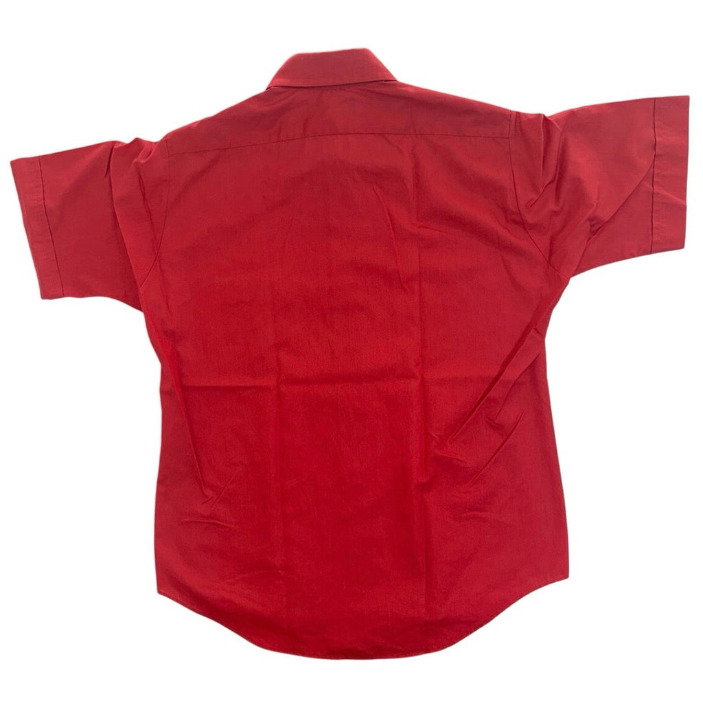 Vintage 80s Hampton House Van Heusen Red Camp Shirt Mens Medium 44 Chest