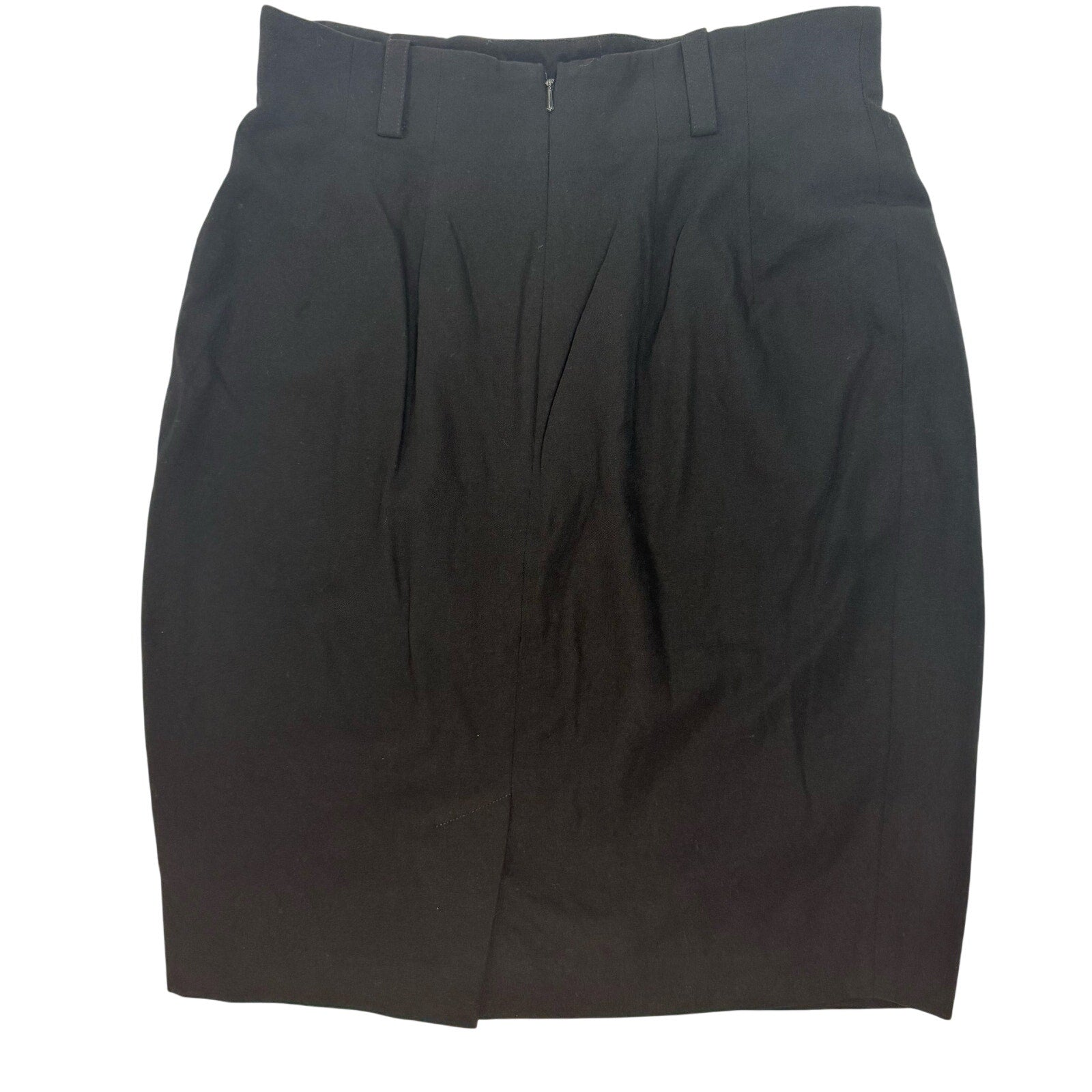 Vintage 90s Women's 6 Black Wool Pencil Skirt Anne Klein II Lined