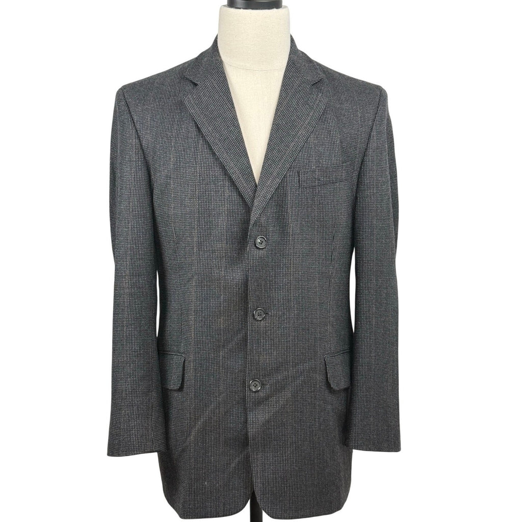Vintage 90s Stafford Men's Gray Wool 3 Button Blazer Sport Coat 38R