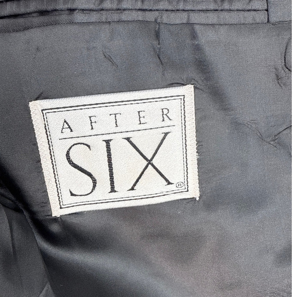 Vintage 90s After Six Positano II Black Wool Tuxedo Jacket 39XL